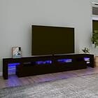 vidaXL TV-benk med LED-belysning svart 260x36,5x40 cm 3152819