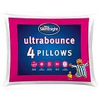 Silentnight Ultrabounce Pillows Pack of 4 – Medium Support Soft Bouncy Hotel Bed Pillows 4 Pack – Hypoallergenic Machine Washable, White