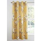 Catherine Lansfield Canterbury Eyelet Ochre 66 x 72 Inch Curtains