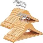 Songmics Wood Children’s Hangers, 20-Pack Kid’s Clothes Hangers, with Trousers B
