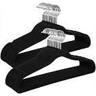 Songmics CRF26BK Set of 30 Velvet Coat Hangers 41,5 cm Long Suit Hangers Thin Heavy Duty 360° Rotating Hook for Coats, Shirts and Suits Blac