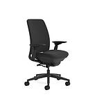 Steelcase Amia Ergonomic Height Adjustable Office Chair with Adjustable Lumbar Support and Armrests, Comfortable Upholstery in Black Fabric