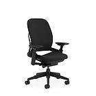 Steelcase Leap Ergonomic Height Adjustable Office Chair with Adjustable Lumbar Support and Armrests, Comfortable Upholstery in Black Fabric