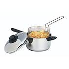 Kitchencraft Large Chip Pan With Basket And Lid 20cm