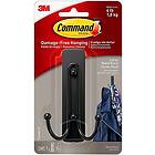 3M Command Large Matte Black Double Hook