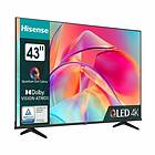 Hisense 43E77KQTUK 43" QLED Smart TV Quantum Dot Colour, 60Hz VRR, Dolby Vision, Bluetooth&HDMI, Share to TV, and Youtube, Freeview Play, Ne