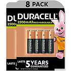 Duracell Rechargeable AA 2500 mAh 8-pack