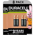 Duracell Rechargeable AAA 750 mAh 8-pack