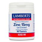 Lamberts Zinc 15mg (as Citrate) 90 Tabletit