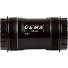 Cema T47 Stainless Steel Bottom Bracket Cups For Fsa386/rotor 30mm Silver 68/73 mm