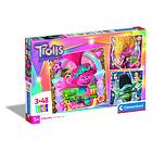 Clementoni Trolls 3 Puzzle (25292) 3x48 Brikker