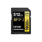 Lexar Pro 1800x SDXC U3 (V60) UHS-II R270 W180 512GB