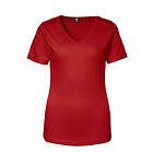 ID Feminin V-ringad T-shirt (Röd, XL) XL Röd