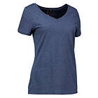 ID T-shirt Core V-Neck för Kvinnor (Blå, 2XL) 2XL Blå