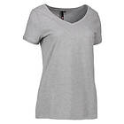 ID T-shirt Core V-Neck för Kvinnor (Grå, 3XL) 3XL Grå