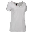 ID T-shirt Core V-Neck för Kvinnor (Vit, XL) XL Vit