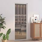 vidaXL Internal Door 76x201.5 cm vit ESG-glass och aluminium 350584