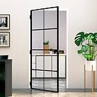 vidaXL Porte intérieure 93x201,5 cm härdat glas och aluminium slim 153664