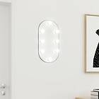 vidaXL Mirror med LED-lampor 40x20 cm glas oval 3102973