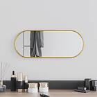 vidaXL Väggspegel guld 50x20 cm oval 348196