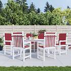 vidaXL Stolsdynor 6 st vinröd 100x50x3 cm oxfordtyg 314142