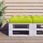 vidaXL Palldyna ljusgrön 60x60x12 cm tyg 314385