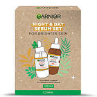 Garnier Vitamin C Day and Night Serum Gift Set for Face, Anti-Dark Spots and Bri