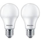 Philips LED Standard 10W 827 1055 lumen E27 A60 matt 2-pack