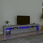 vidaXL TV-benk med LED-belysning grå sonoma 215x36,5x40 cm 3152800