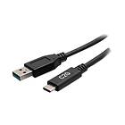 C2G 6in USB-C to USB-A SuperSpeed USB 5Gbps Cable M/M USB typ C-kabel USB typ A till 24 pin USB-C 15 cm