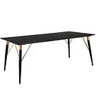 Loft24 Matbord Amagi 120x80 Svart/Guldfärg 120