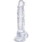 King Cock 22cm with Balls Clear