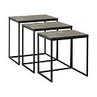 Hanah Home Satsbord (3 st.) SHP-933 Svart Marmor 57 55