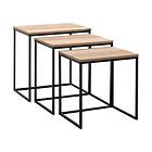 Hanah Home Satsbord (3 st.) SHP-933 Valnöt Svart 57 55