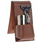 Edwin Jagger Brown Leather Mach 3 Best Badger Travel Shaving Kit