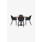 Nordform Trädgårdsgrupp, 4 stolar Black/teak