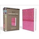 NIV, Super Giant Print Reference Bible, Giant Print, Imitation Leather, Pink, Red Letter Edition