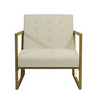 CosmoLiving by Cosmopolitan Stol Lexington Modern Vit Sammet 88 80