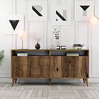 Hanah Home Avlastningsbord Milana 160 cm Valnöt 78