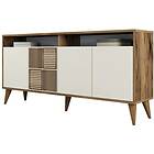 Hanah Home Avlastningsbord Milana 160 cm Valnöt Beige 78