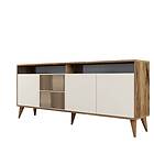 Hanah Home Avlastningsbord Milan 180 cm Valnöt Beige 79