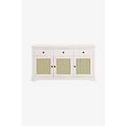 Loft24 Sideboard Linda 3 skuffer Vit Furu 145 80