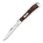 Case Cutlery Brown Maple Burl Smooth Slimline Trapper CA64063