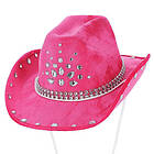 Cowboyhatt med Strass Rosa