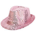 Trilby Hatt Rosapaljetter