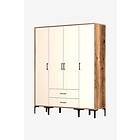 Hanah Home Garderob Kural Valnöt Natur 160 48