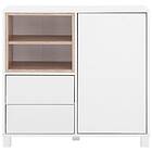 Loft24 Byrå Paco 1 dörr/2 lådor Vit MDF 90 84