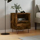 vidaXL Sängbord rökfärgad ek 40x35x50 cm konstruerat trä 830630
