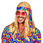 Peruk Hippie med hårband Blond