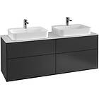 Villeroy & Boch Tvättställsskåp Finion med 4 Lådor och Bänkskiva för Två Ytmonterade F43100GF-V